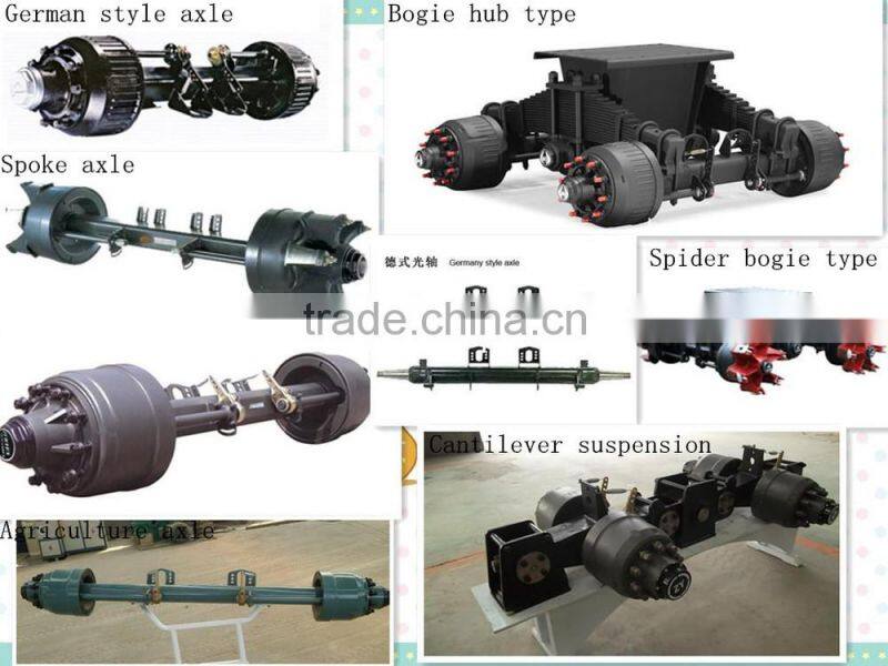 Semi truck trailer axle tube of german type axle beam