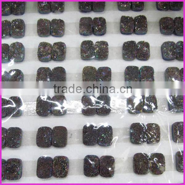 GC1178 Wholesale Red Round Druzy Cabochons