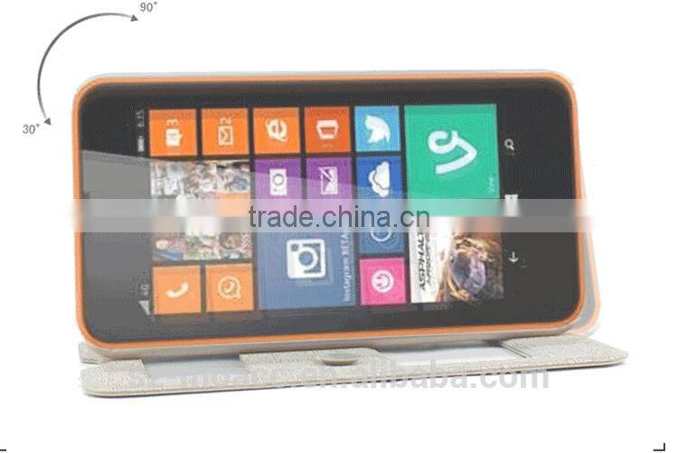 pu leather flip case for nokia lumia 630
