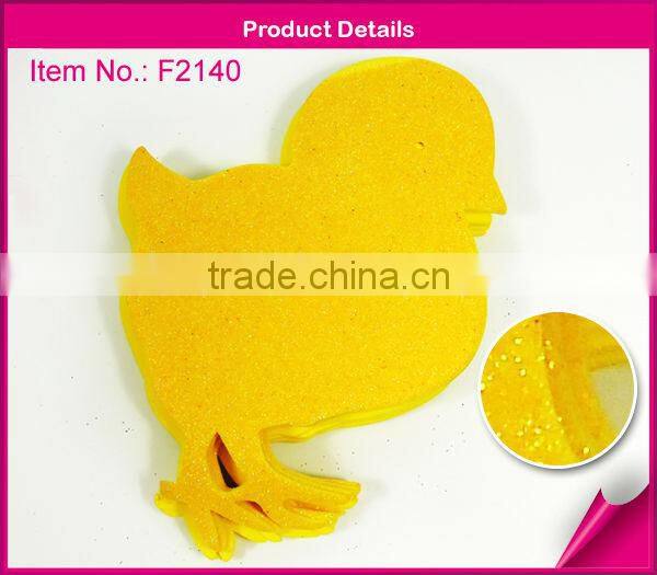 Easter EVA yellow foam chick sheets with glitter