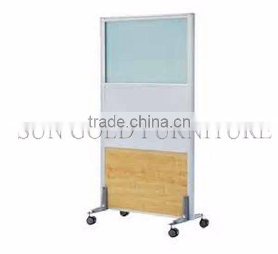 Wholesale Bank Hotel Office Black Frame Glass Panel Partition Wall (SZ-WS578)