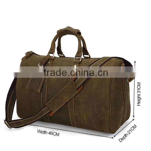 2014 fashion shoulder travel bag,real leather travel bag,travel shoulder bag for men
