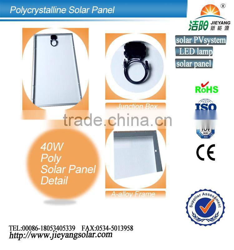 40W Solar panel for street light