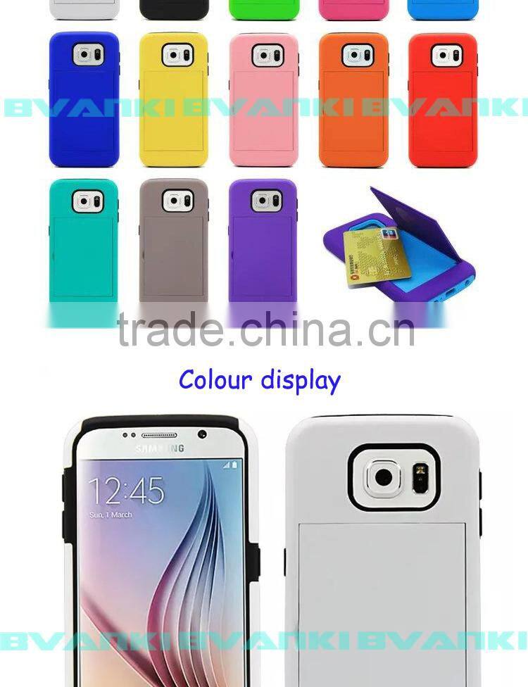 Fashion Style Latest 2 IN 1 combo case for samsung galaxy s6 Factory price mobile phone case for samsung galaxy s6 case alibaba