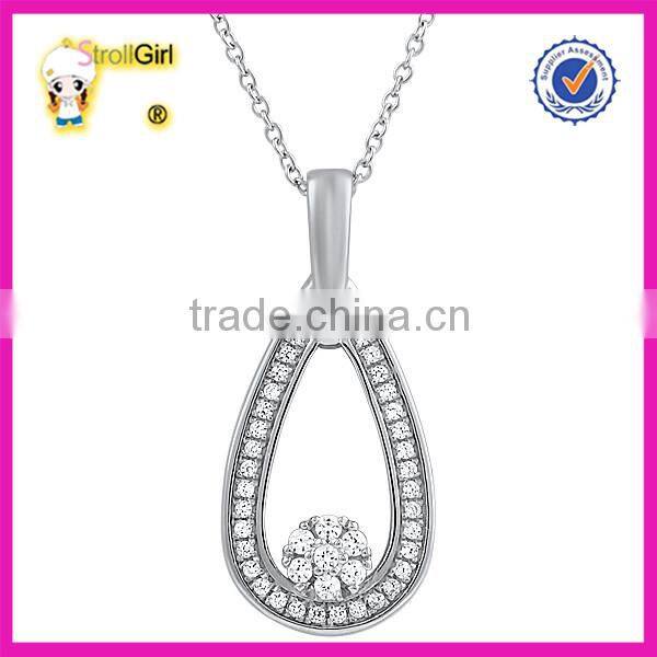 wholesale alibaba fashion jewelry 925 Sterling silver drop pendant necklace