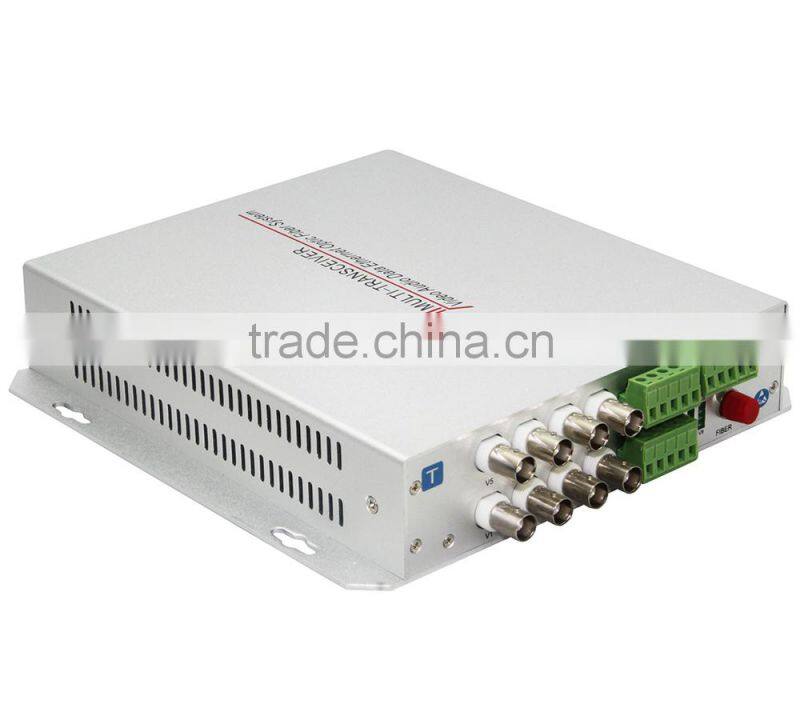 8CH Video Fiber Optic Transceiver with 1CH Bi-directional Audio