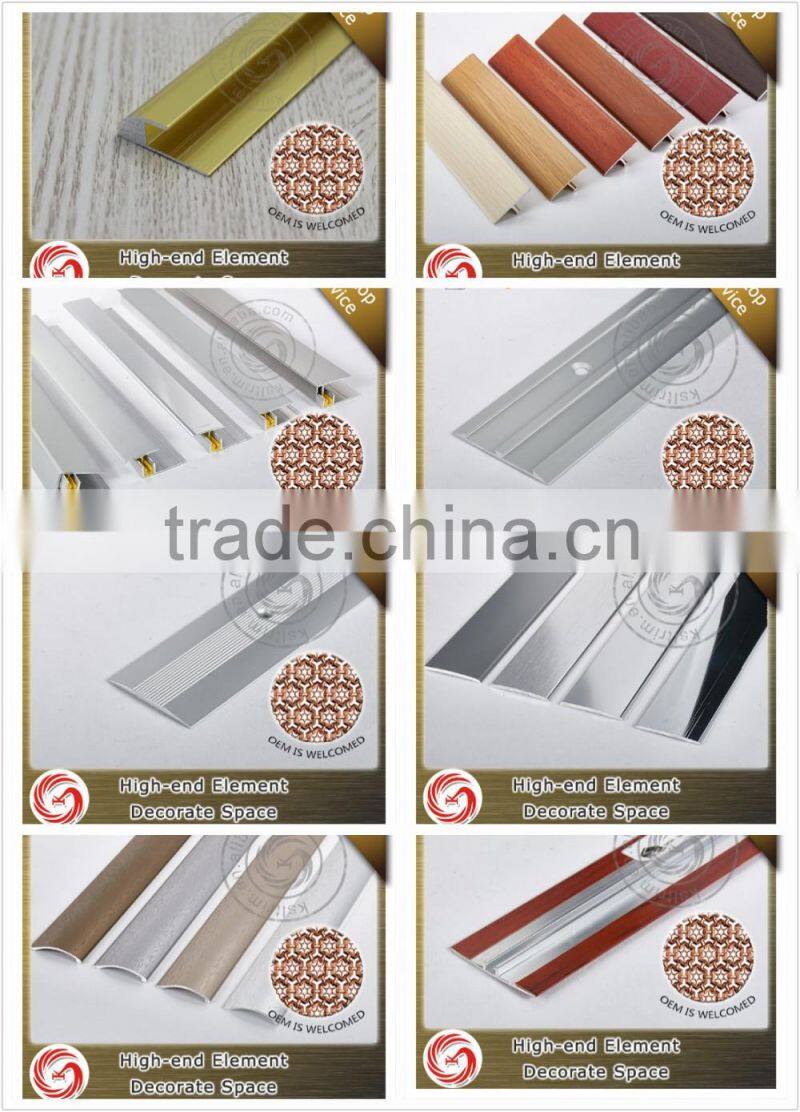 Polish silver carpet transition strip floor trim vinyl cover strip