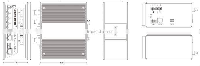 10-port Managed Industrial PoE Fiber Switch with 4 ports PoE