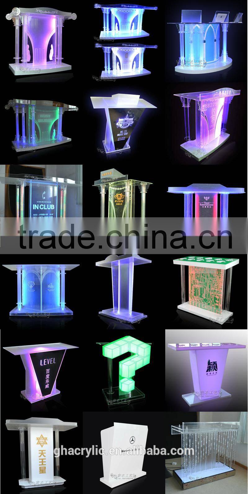 GH-RZ199 Durable acrylic round table,high polished acrylic table