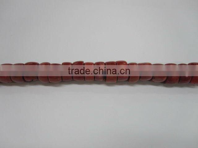 bamboo coral polished round coin