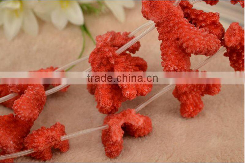 wholesale dyed in red coral natural pendant gemstone for jewellery making