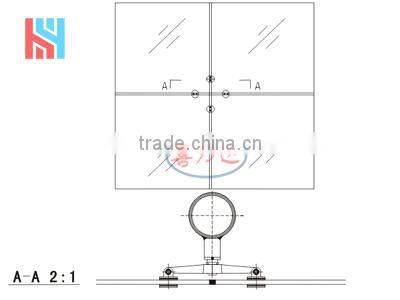 2104 304 316 Stainless steel spiders for glass wall right angle spider
