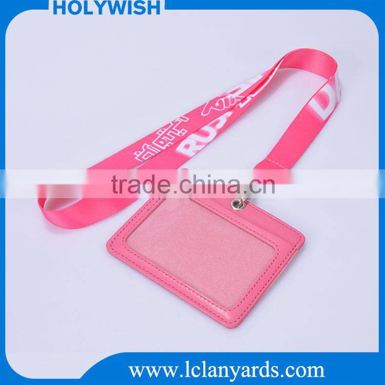 Polyester custom sublimation printing lanyards with id badge holder