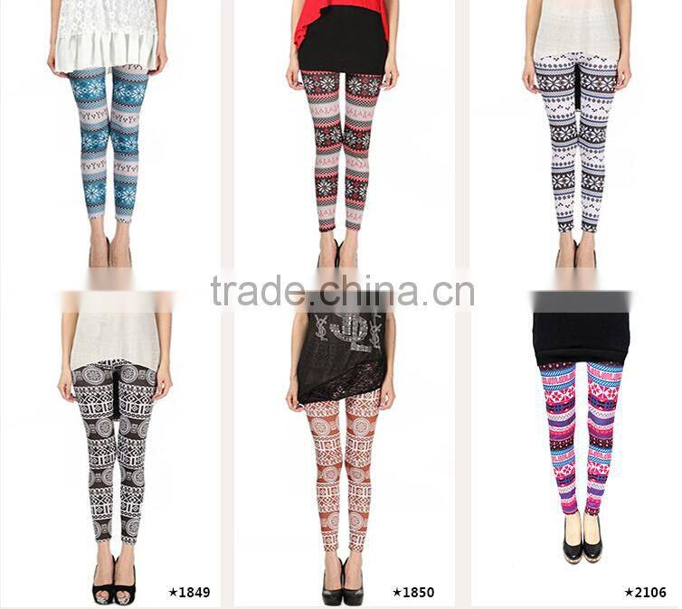 Wholesale christmas leggings, Yoga pattern leggings womens workout leggings