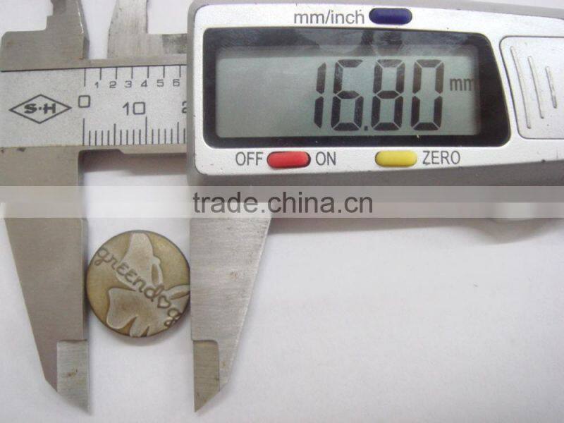 17mm metal brass garment women snap butterfly button