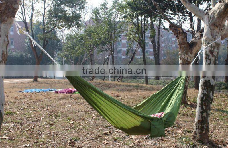 Outdoor light weight double nylon parachute camping hammock