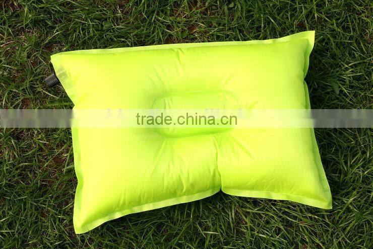 Outdoor camping travel self inflatable pillow