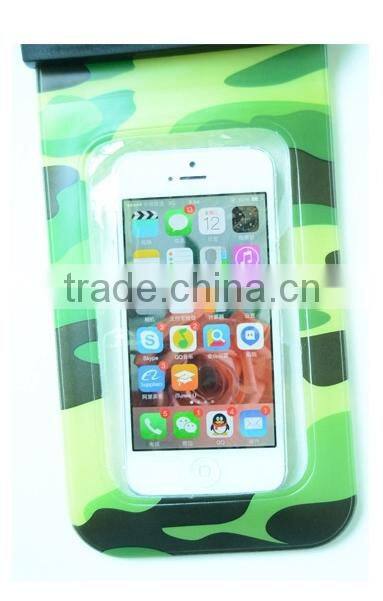 Outdoor swimming drifting screen touchable camouflage waterproof phone pouch