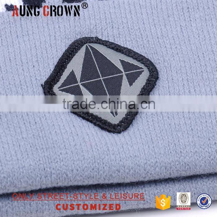 embroidered 100% acrylic beanie hat wholesale