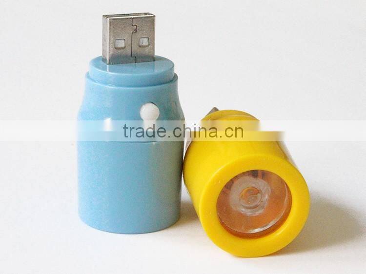 high quality wholesale portable colorful USB on-off LED