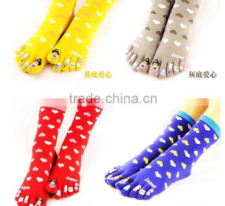 Custom knitted toe separators socks,knitting pattern 5 toe cotton socks,cotton women toe separators socks
