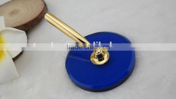 gold desk pen , gold stand pen , gold table pen