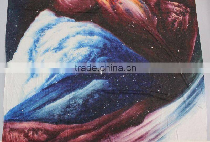 2015 New design multi color wool scarf with fringe