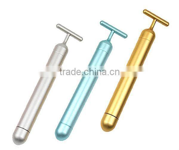 Hotsale Vibration Massage Skin T-Shaped 24k Gold Energy Bar