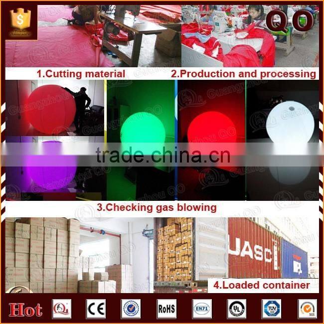 Different material select inflatable helium beach ball wedding decoration remote control light balloon