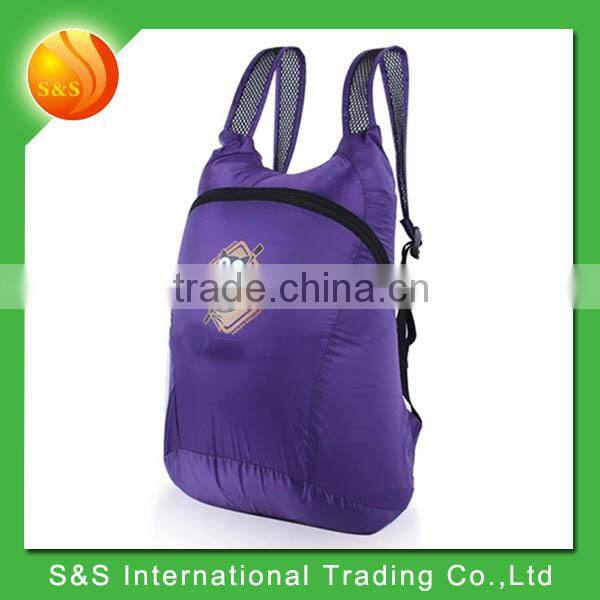 bright color lightweight promotional cheap cute foldable backpack