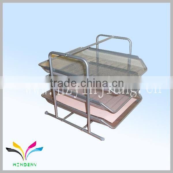 Mutil-function cheap black metal mesh office desktop document file holder