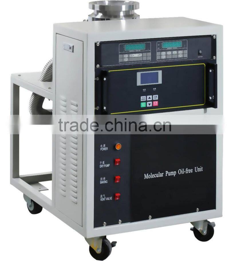 33 L/s Compact Turbomolecular Vacuum Pump System (up to 1E-7 mbar) with Gauge, Ball Valve & SS Bellows