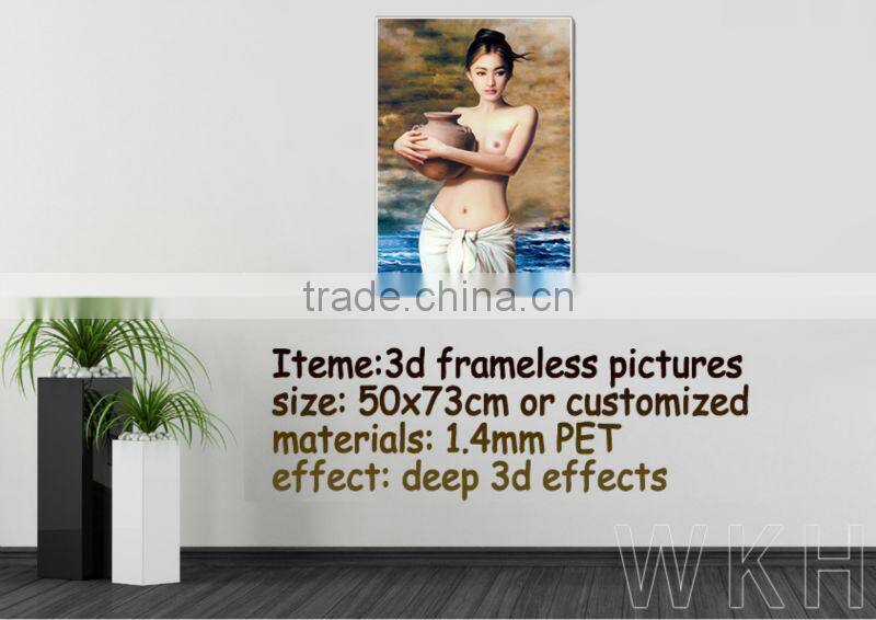 PET frameless picture with deep 3d effects
