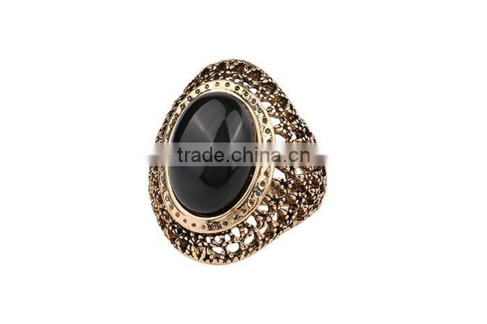 Cheapest price less than 1 dollar zinc alloy metal gold plated ring with gemstone