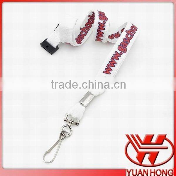 Fashion nice silkscreen printing flat lanyard with slide