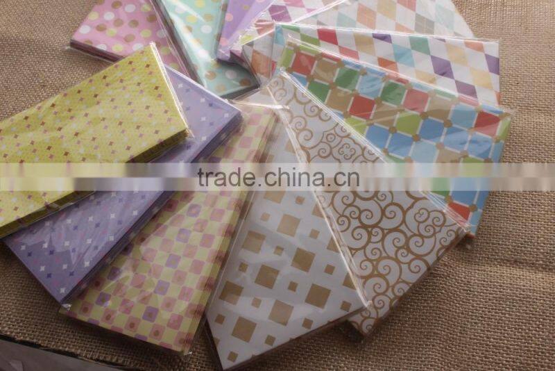 Custom Color Printed Cheap Paper Designer Wedding Money Envelope