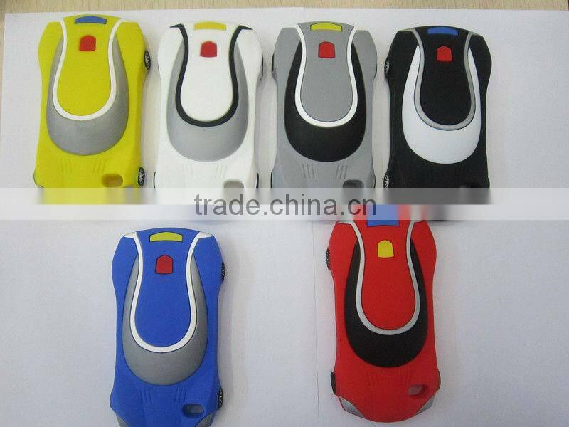 Loverly Soft 3D car shaped silicone case for iphone 4
