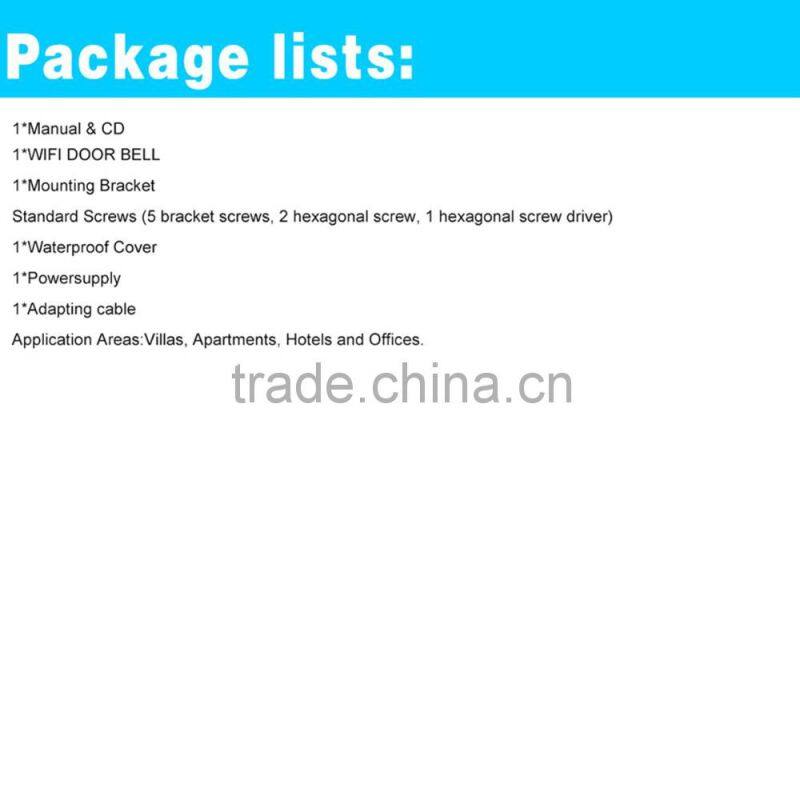 Wireless Video Door Intercom IR Night Vision Home Security Visual Door Ring Support Mobile Phone