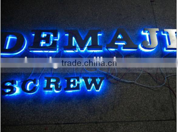 Illuminated metal alphabet letter with led backlit letter sign