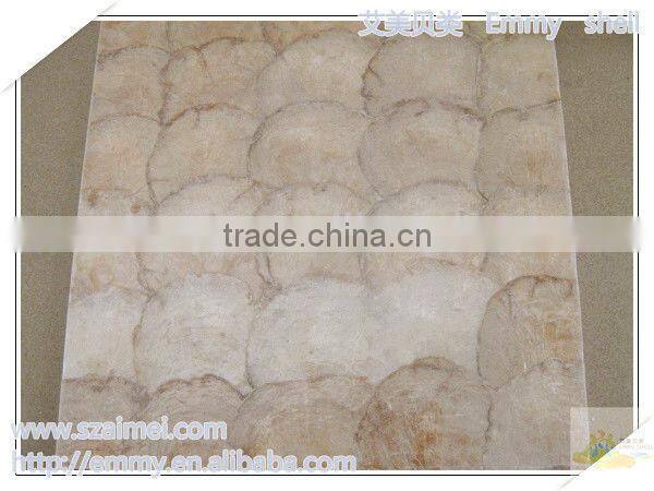 Natural capiz gold mother of pearl seashell mosaic wall tile wall panel