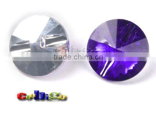 44L(28mm) Mix Color Acrylic Cut Culet Back Fashion Rhinestone & Crystal Button For Stylish Bags Garment Shoes #FLN012-44L