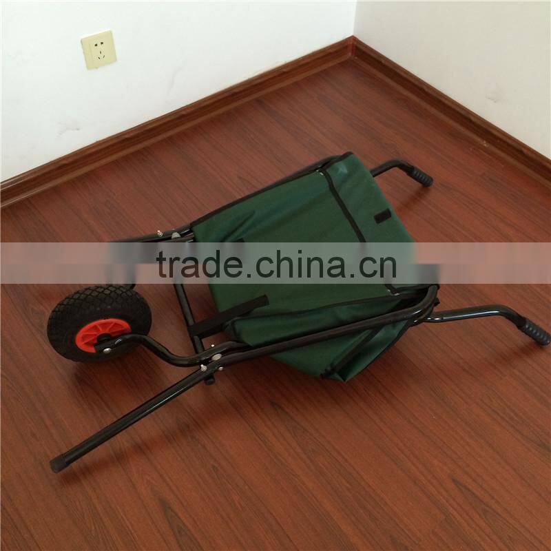 Folding Dump Garden Cart Outdoor Utility Lawn Wheelbarrow
