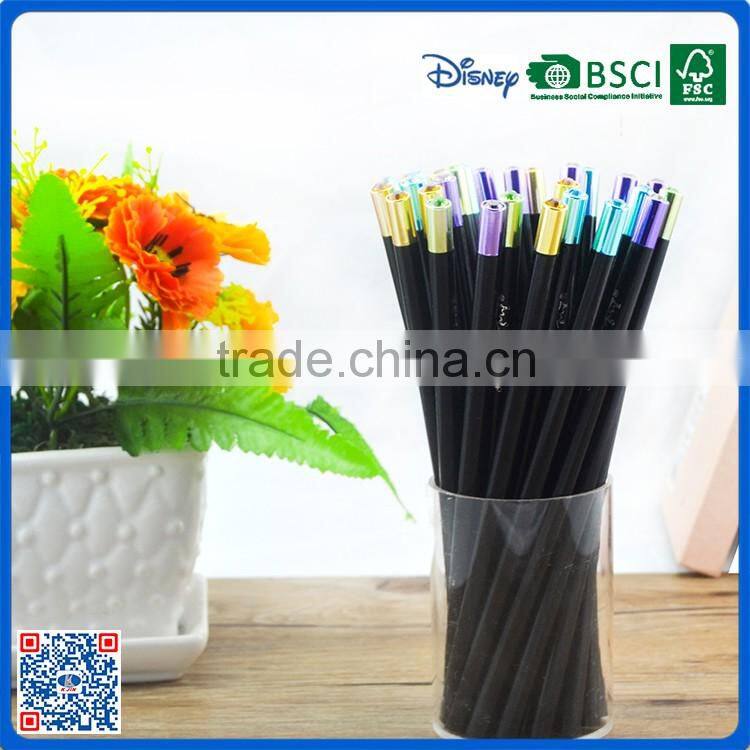 2016 cheap wax carving HB pencil with metal diamond