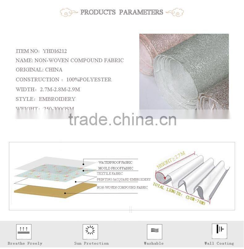 polyester non-woven compound room wallpaper 3d brick wallpaper stereoscopic wallpaper