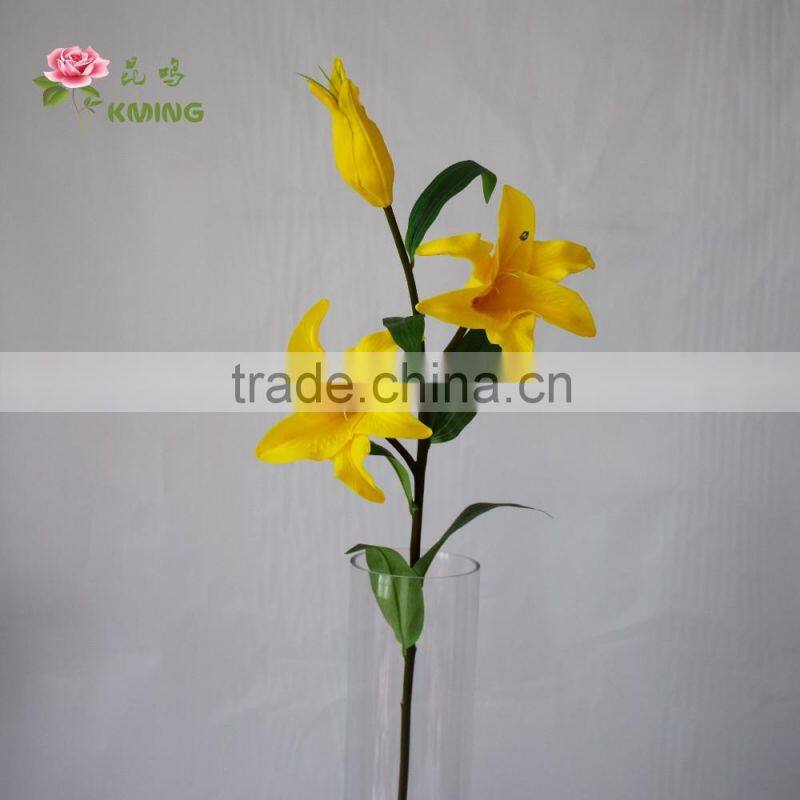 artificial foam flower lily tree made from artificial flower mold three heads