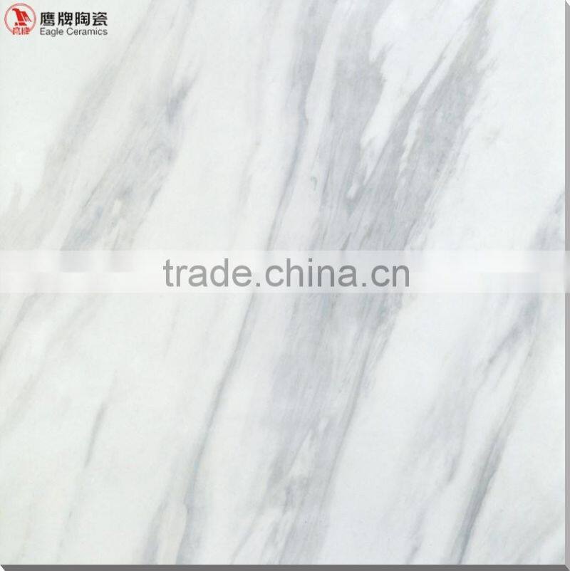 white micro crystal floor tile, luxury glass porcelain marble look tiles glazed grey vein