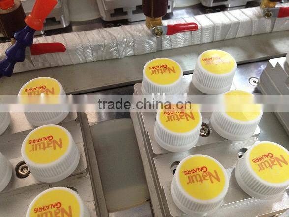 high rapid automatic bottle caps pad printing machine 3 color