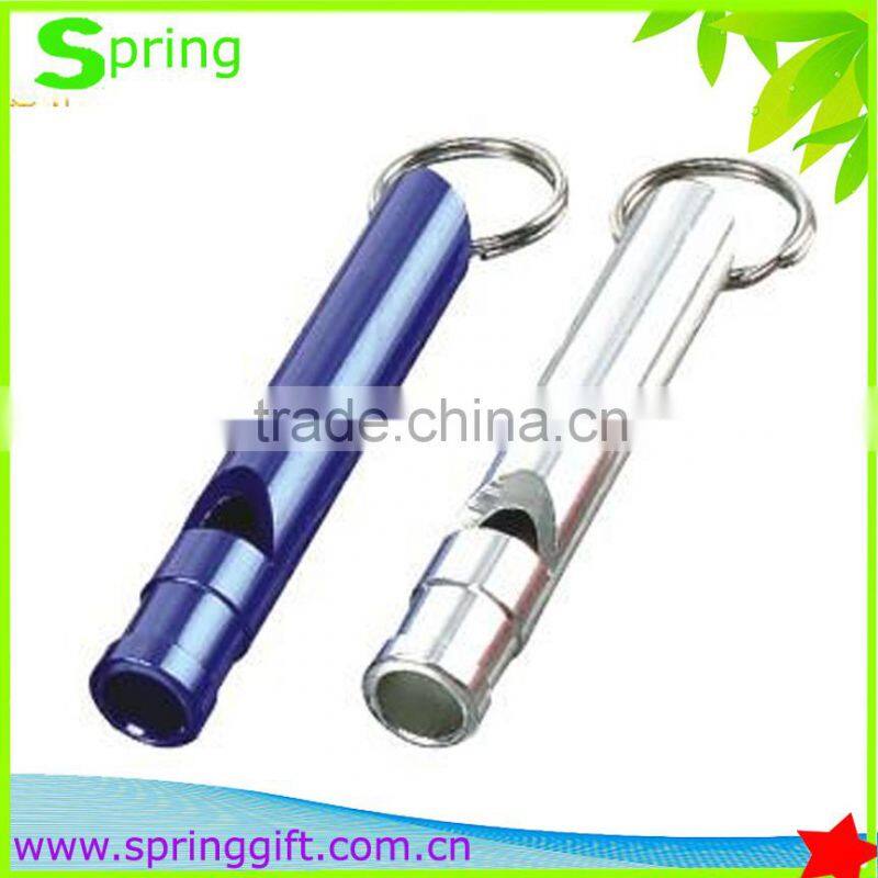 aluminium metal whistle with key ring/ourdoor whistle/ aluminium whistle with keychain