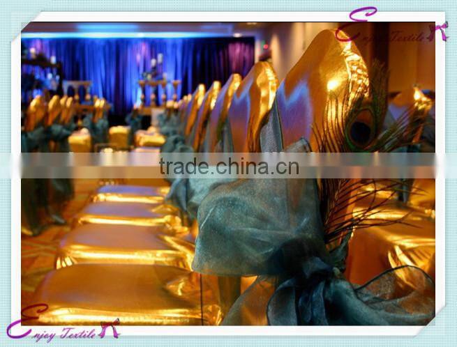 YHC#07 gold polyester banquet spandex lycra cheap wholesale stretched chair cover