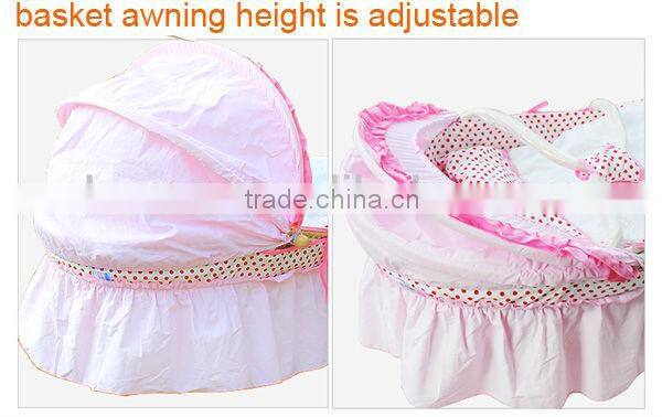 hot sale baby swing bassinet in cute bear embroidery